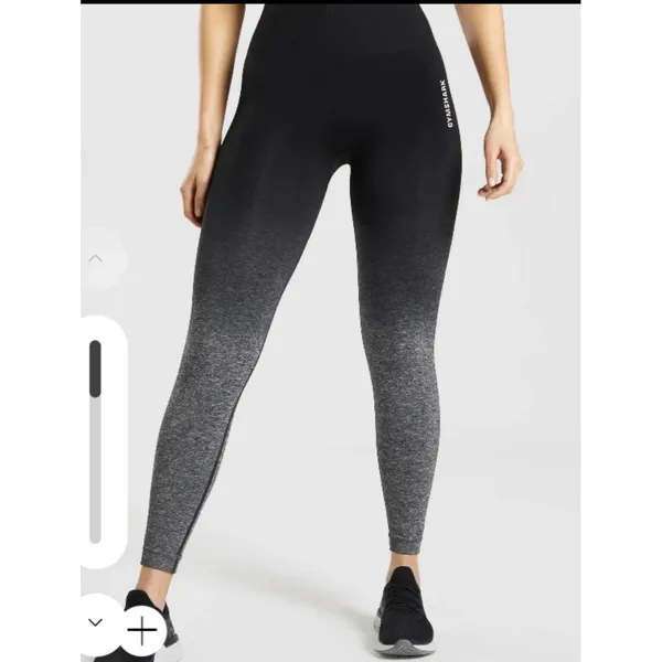 Gymshark Leggings‎ Womens Medium XS Ombre Seamless Long Training Black - Image 7