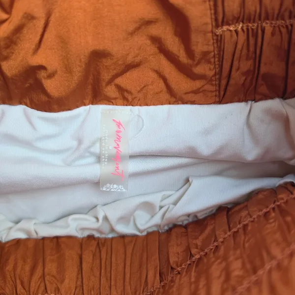 FP Movement The Way Home Shorts Rust‎ Orange High Rise Smocked Waist Womens M - Image 5