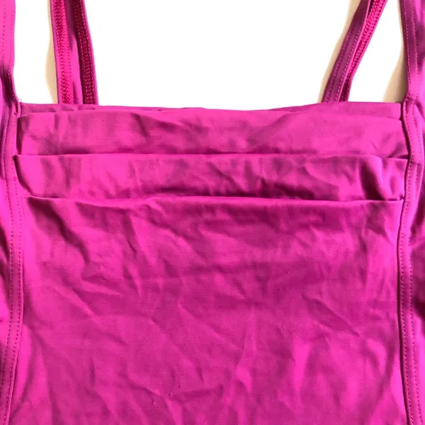 ASOS swim hot pink tankini top sz 6 - Image 2