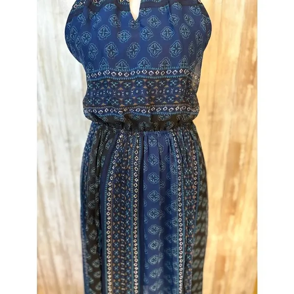 Hollister Blue Chiffon Halter Open Back Maxi‎ Dress - Large - Image 8
