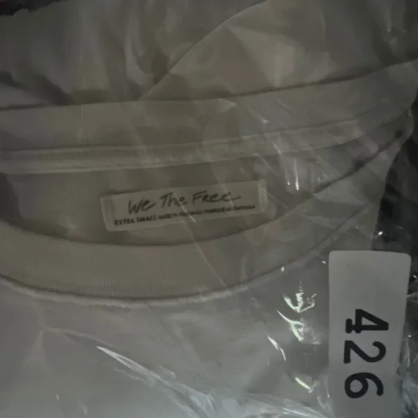 We The Free Free People Top Womens XS‎ White Long Sleeve Relaxed Ribbed Hem - Image 13
