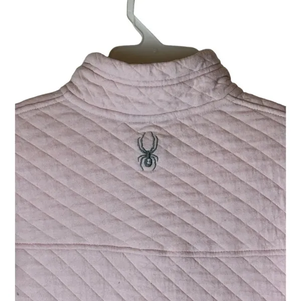 Spyder Sweatshirt Womens S Pink Long Sleeve Snap Mock‎ Neck Quilted Pullover - Image 4