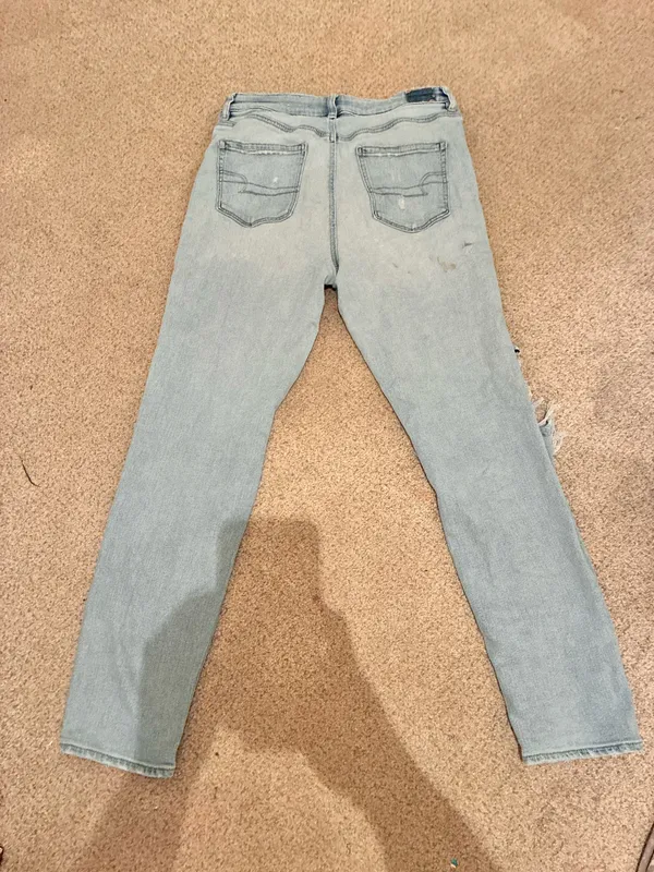 american eagle straight leg super stretch mom jeans - Image 2