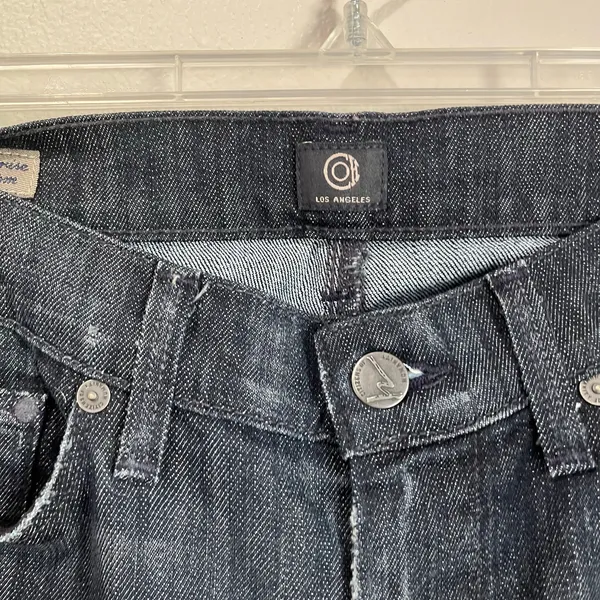 Y2K Citizens of Humanity Liberty Bell Bottom‎ Jeans Dark Wash USA 28 Boho - Image 8