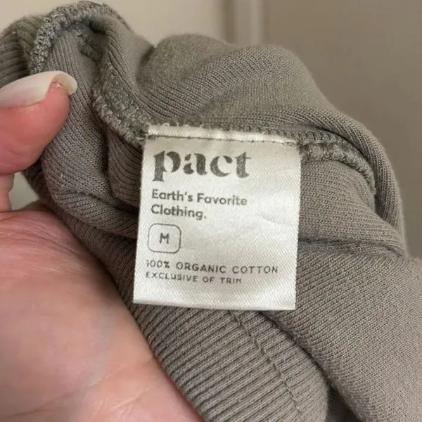 ✨Pact Women's Cotton Velour Wide Leg Crop Green Sz Medium Pants✨ - Image 7