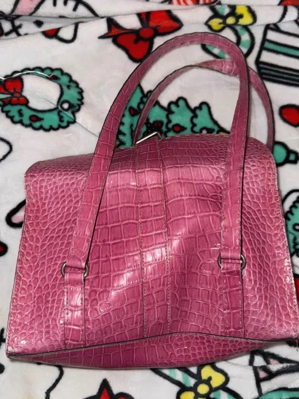 Vintage Liz Claiborne Faux-Croc Shoulder Bag - Image 6