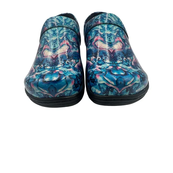 Klogs Mission Blue Pink Kaleidoscope Marble Slip Resistant Clogs Women's 6.5M - Image 5