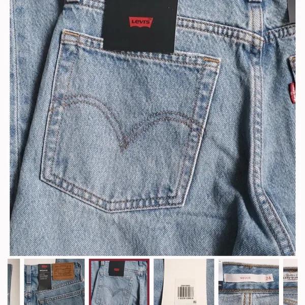 NWT LEVI’S Premium Women’s Wedgie Icon Fit Jeans In Authentically Yours Size 24 - Image 14