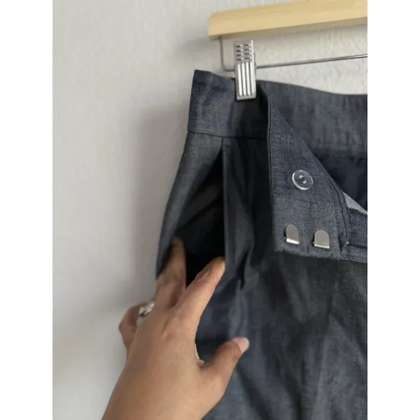 Ann Taylor Chambray Wide Leg Crop Pants Women's Size 10 Business Casual Travel‎ - Image 8