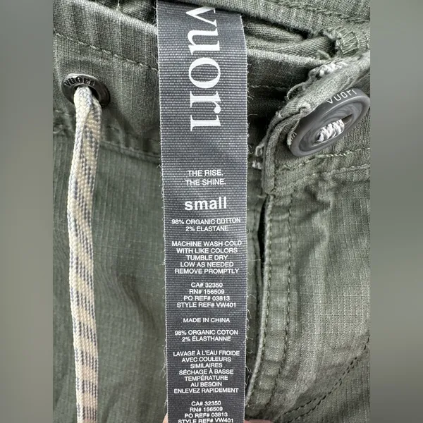 Vuori Ripstop Climber Pant Olive Green Women's‎ Small Slim Straight Hiking - Image 5