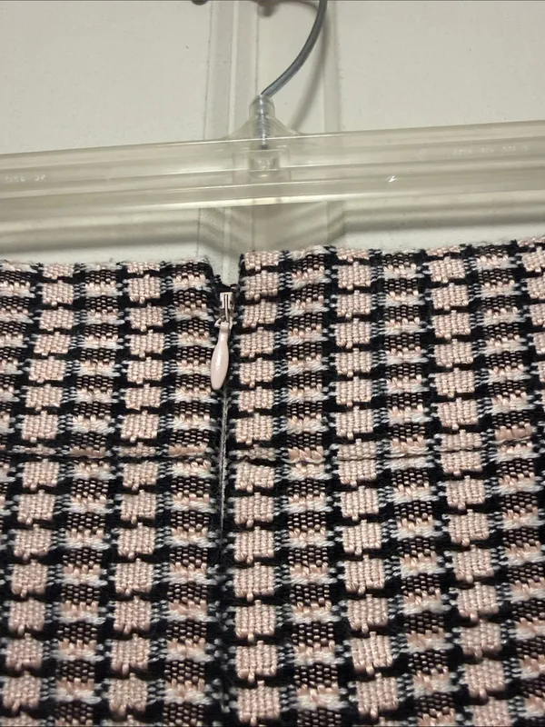 J. Crew Pink and Black Tweed Mini Skirt with Black Side Trim - Image 7