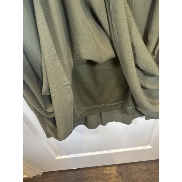 NWT Lane Bryant Size 14 Plus Crochet Olive Green Lined Midi Short Sleeve Dress‎ - Image 7