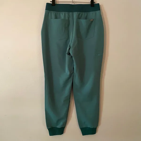 NWT FIGS Teal Blue High Waisted Zamora Jogger Scrub Pants Uniform Medium Petite - Image 6