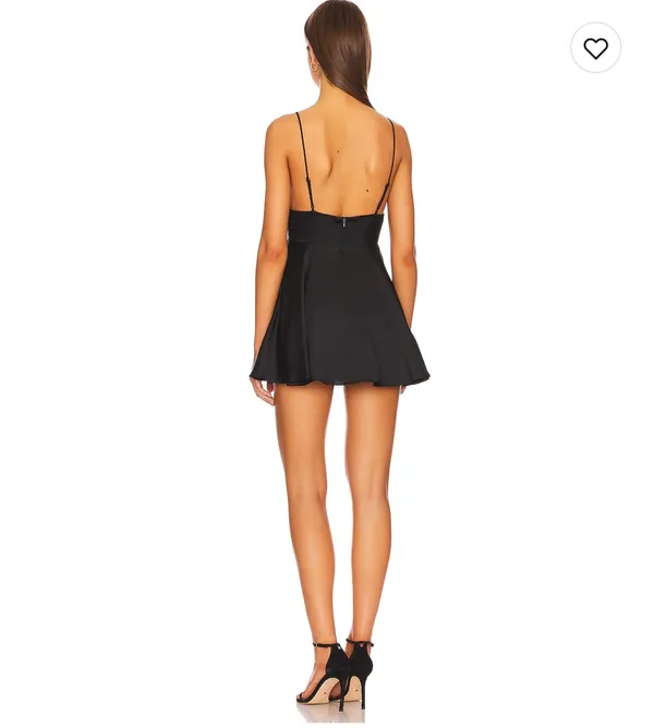 More To Come Aileen Flare Mini Dress in Black - Image 2