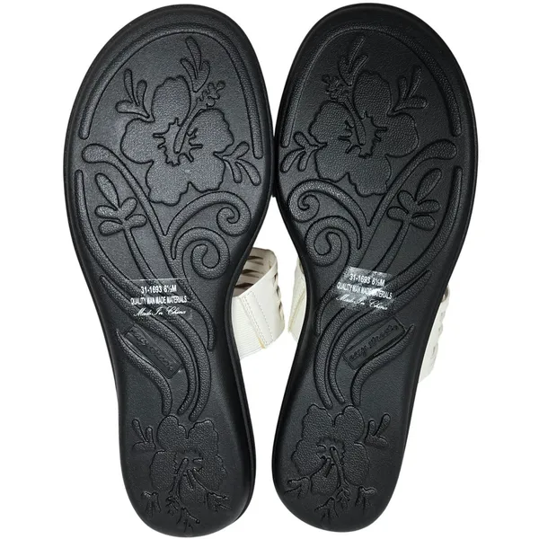 Comfort Wave Easy Street Agata White Woven Strap Slide Sandals‎ Women's Size 8.5 - Image 7