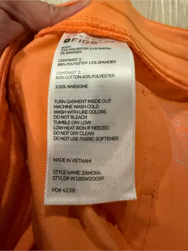 Figs Women's Bright Orange Jogger Sweatpants - Image 5
