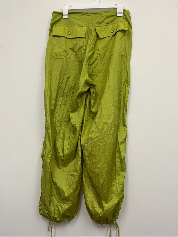 NWOT Motel Rocks Lime Green Cargo Drawstring Trousers "Pickle" size S - Image 4