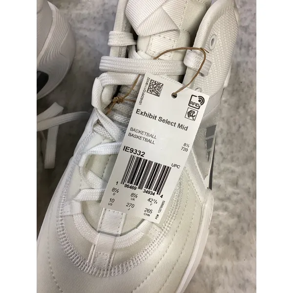 Adidas Exhibit Select Mid Womens Basketball Shoes White Silver IE9332 Size‎ 10 - Image 5