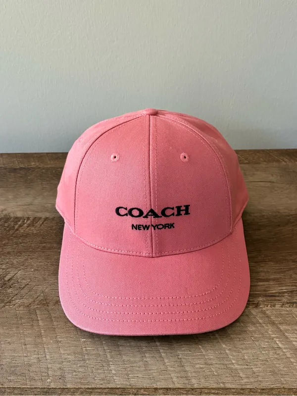 Coach Embroidered Baseball Hat CAA64 Pink / Black - Image 3