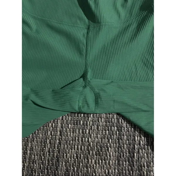 Lululemon Base Pace High Rise Ribbed Tight Nulux 25" Everglade Green Size 10 - Image 4