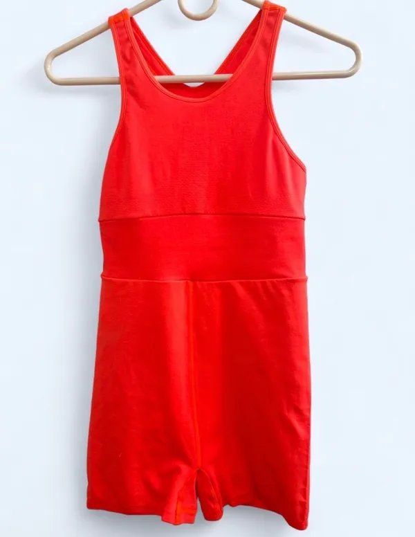 FP Movement Good Karma Seamless Romper Neon Coral M/L NWOT - Image 3