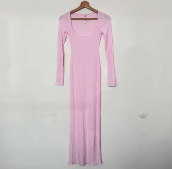 SKIMS Petite Soft Lounge Long Sleeve Maxi Dress - Image 3