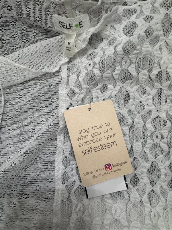 Self Esteem White Mesh Long Sleeve Top - Image 6