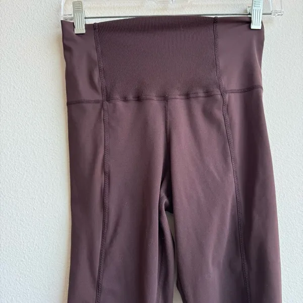 Nike Dri Fit Yoga Luxe Ribbed High Rise Brown Compression Leggings Size Small - Image 3