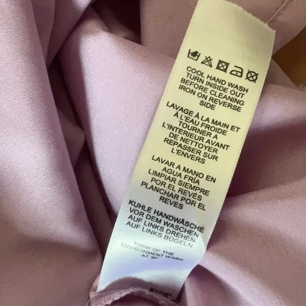 ASOS Pleated Pastel Purple V-Neck Tie-Back Fairycore Spring/ Summer Dress Sz. 4 - Image 6