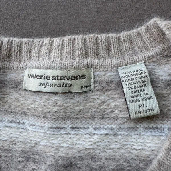 Vintage Valerie Steven’s Fair Isle Wool Knit Sweater - Image 3