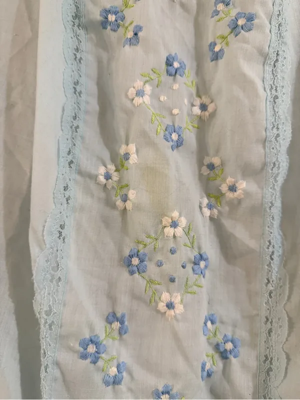 Gilead Vintage Light Blue Cotton Nightgown - Image 2