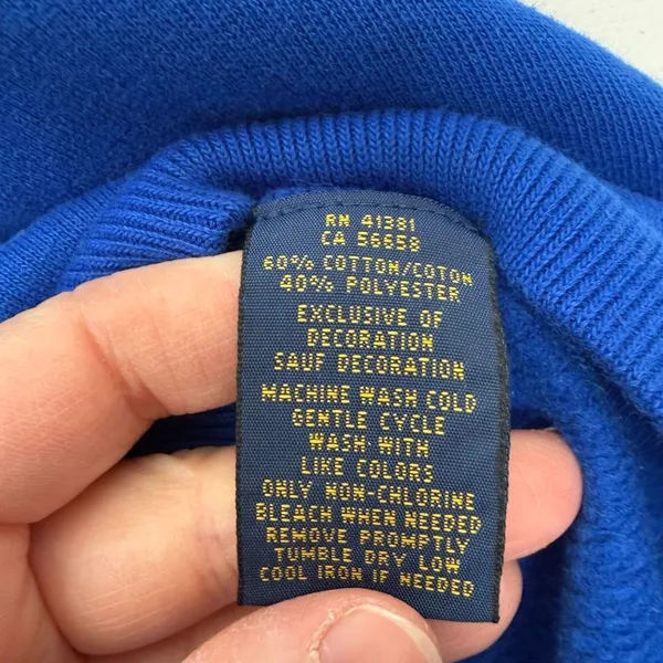 Polo Ralph Lauren Women’s Large Blue Logo Pullover Sweatshirt - Image 3