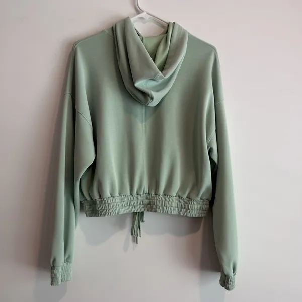 Sweaty Betty Women's Size Small Mint Green Cropped Hoodie Sweatshirt Drawstring - Image 7