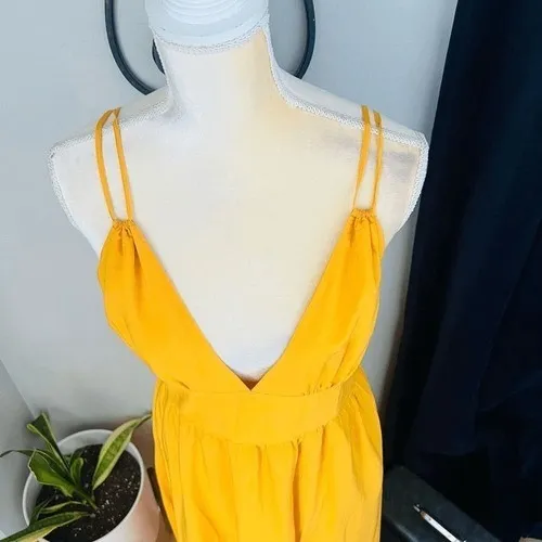 BB DAKOTA BY STEVE MADDEN Challi Midi Dress, Summer, Yellow, Medium (6-8),‎ NWT - Image 8