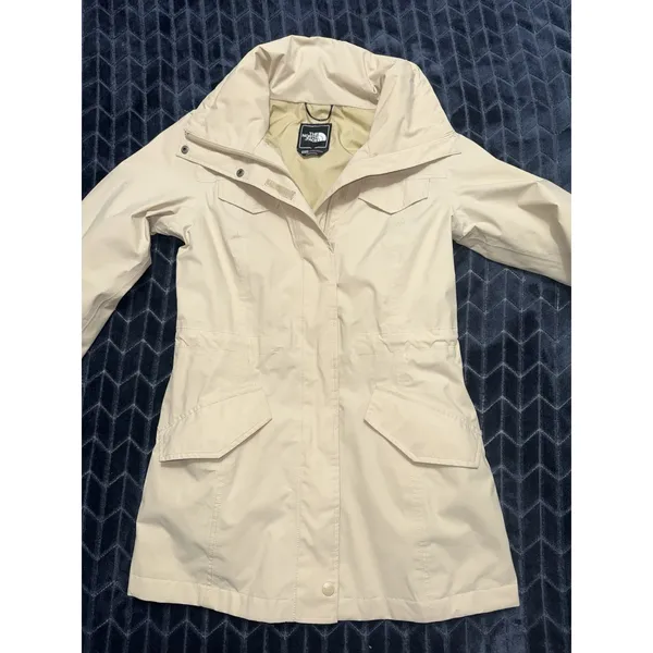 The North Face HyVent Waterproof Rain Trench Belted Jacket Womens Size Xsmall - Image 2