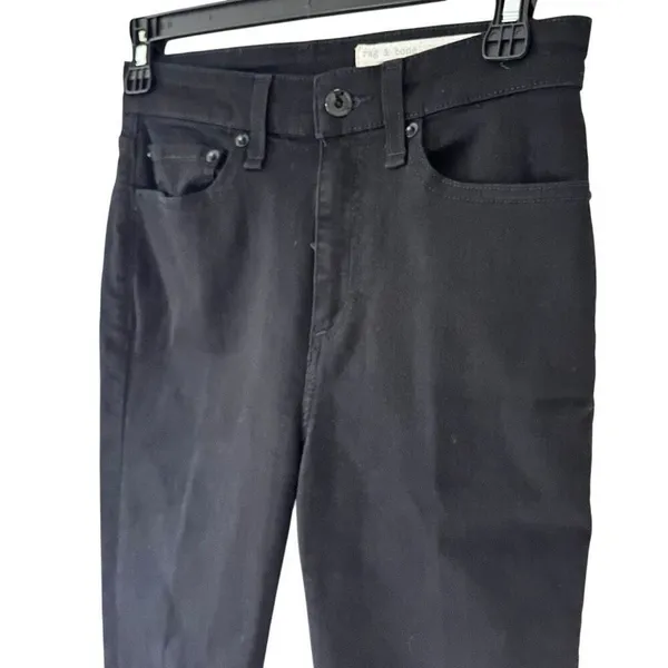 Rag & Bone Nina High waisted ankle cigarette Jeans Black Size 25 size 0 / 2 - Image 10