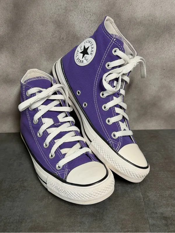 Converse All Star Hi Top Women's Purple Sneakers Size 8 - Image 10