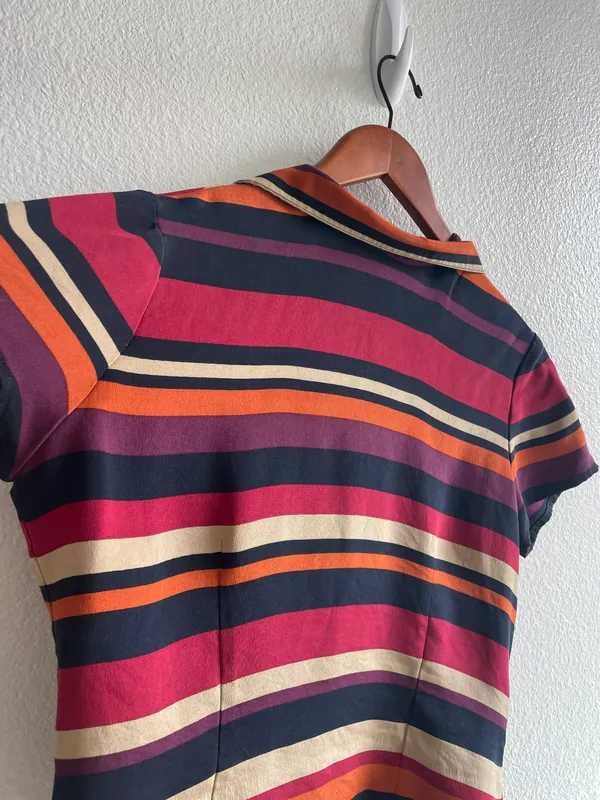 Vintage Striped Button Up Multi - Image 5