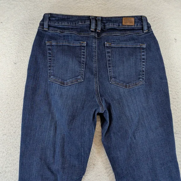 LL Bean Favorite Fit Flannel Lined Jeans Dark Indigo Rinse‎ Size 8 Reg 507470 - Image 8