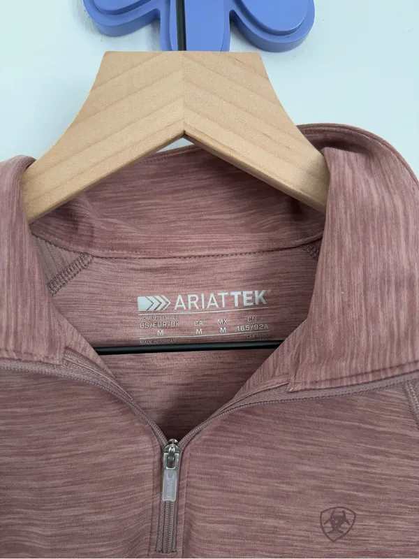 Ariat Women’s Medium Ladies Laguna 2.0 1/4 Zip Top Twilight Mauve Outdoor - Image 3
