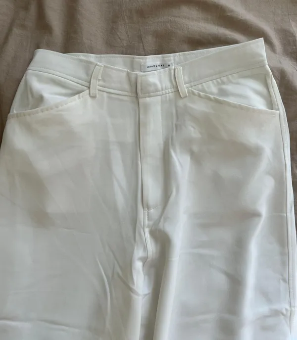 White Fox High Waisted Trousers Size 2 - Image 3