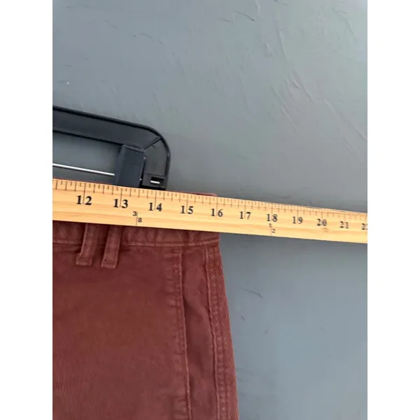 American Eagle‎ Rust Brown Corduroy Super Hi-Rise Button Front Mini Skirt 10 - Image 4