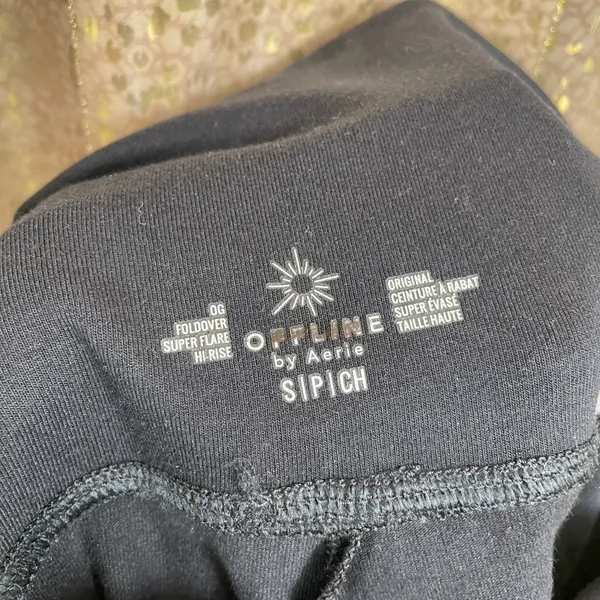 OFFLINE Black OG Foldover High Waisted Super Flare Leggings, S NWOT - Image 5