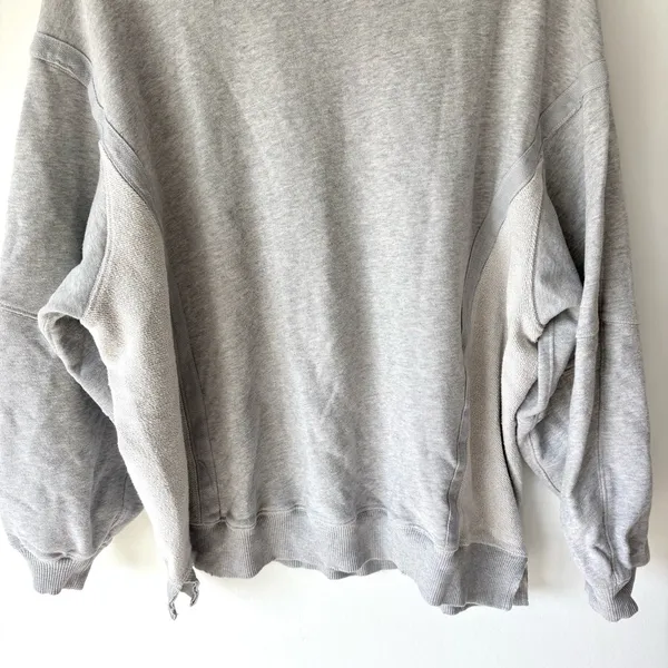 Aerie Gray Oversized Crewneck Sweatshirt Athleisure Loungewear Cozy - Image 3