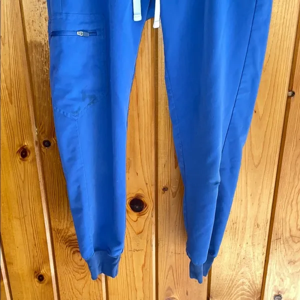 Blue Jogger Pants fig pants size XS Zamora tapered pants nurse scrubs doctor - Image 5