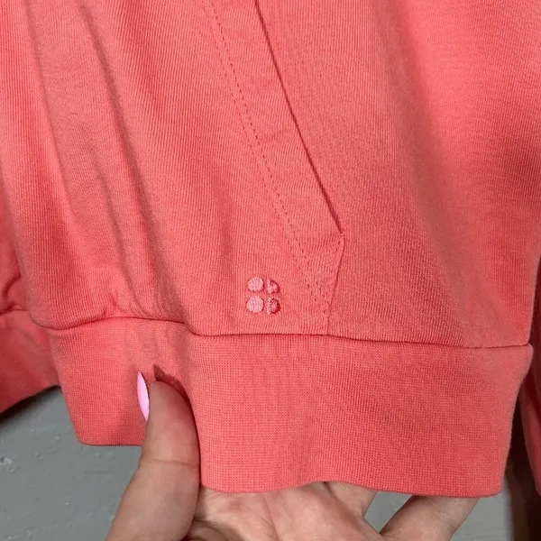 Sweaty Betty Women 4-6 Pink Orange After Class Relax Pullover Hoodie Athleisure - Image 3