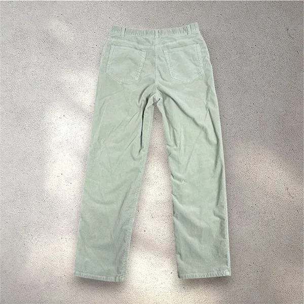 Charter Club Corduroy Pants Women's 10 Green Laura Fit Normcore Retro Academia - Image 2