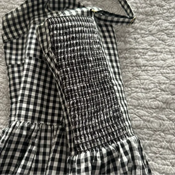 Amanda Uprichard Black White Gingham Dress Size M - Image 4