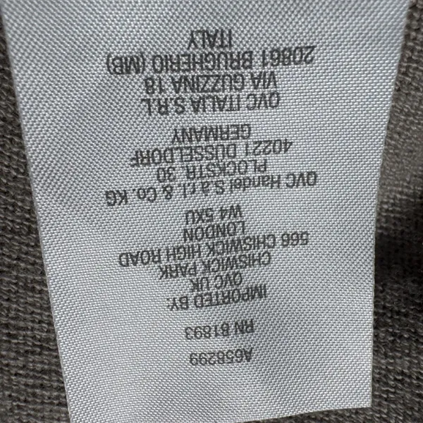 d&co Signature Women's Taupe Knit Sweater Long Sleeve‎ Oversized V-Neck L - Image 5