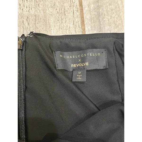 Michael Costello x Revolve Sierra Beaded Mini Skirt Black Size Medium - Image 5